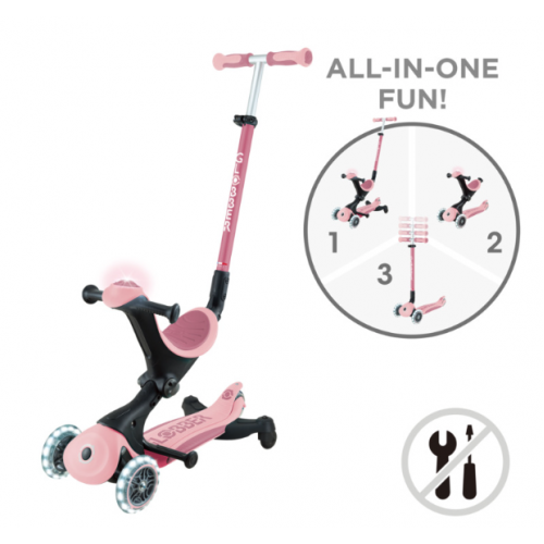 GLOBBER GO UP DELUXE LIGHTS 360 °三合一可摺疊兒童滑板車